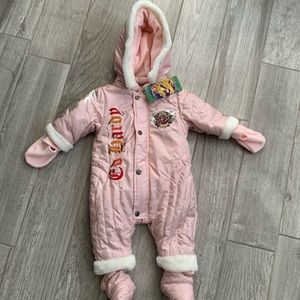 Ed Hardy Baby Girl Snowsuit 6-12 Months